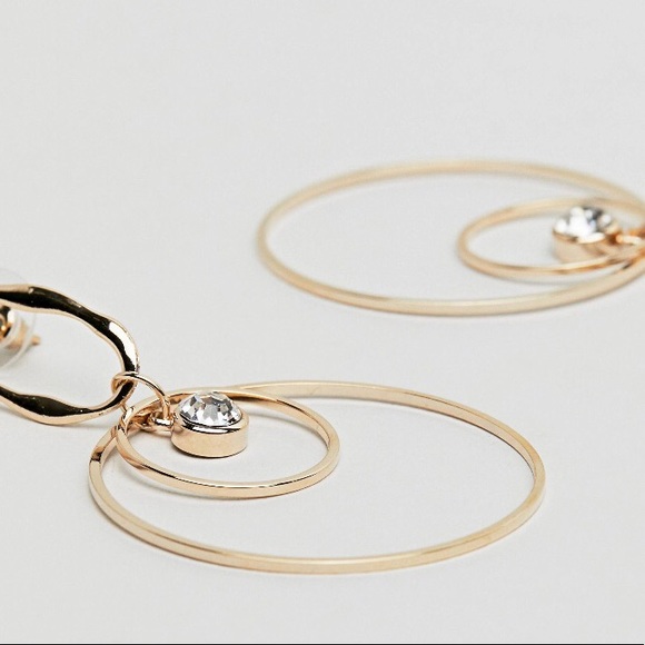 NEW anthro statement stud back hoops bon bon - Picture 3 of 4